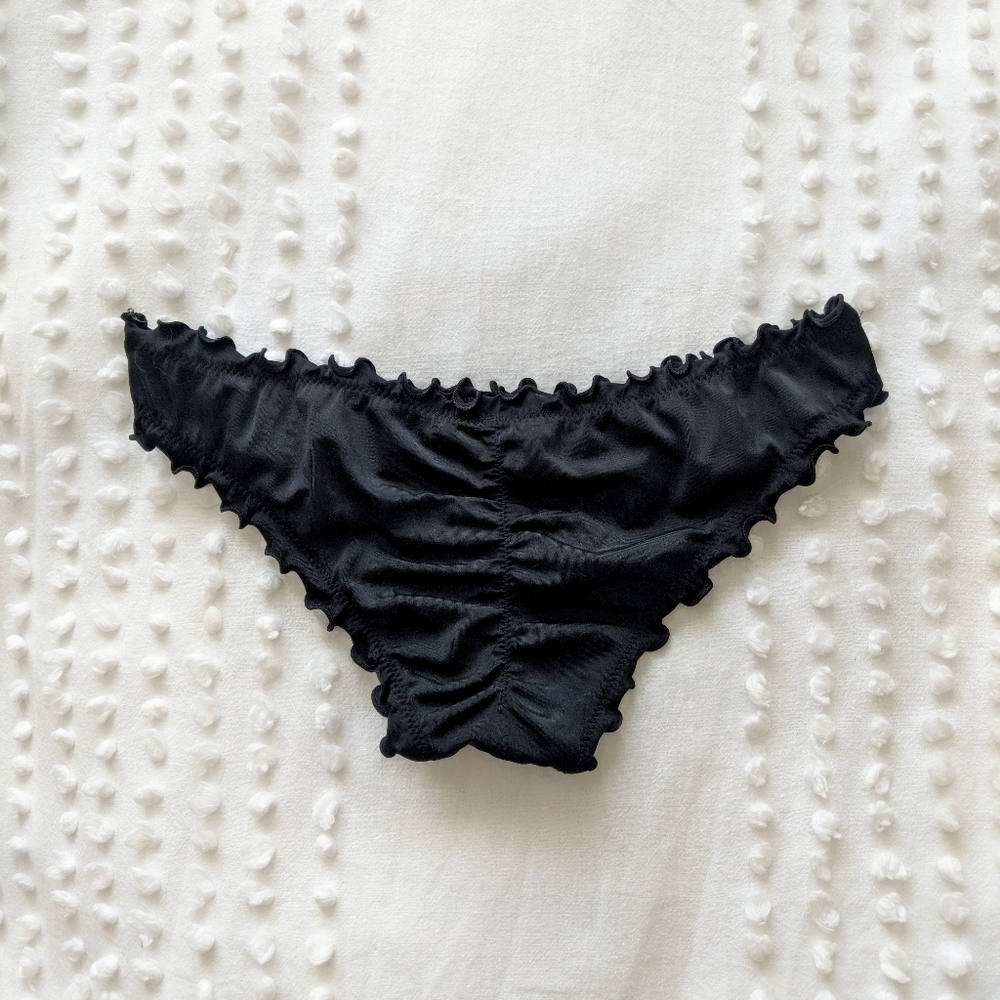 Black Ruched Bikini Bottom - Picture 4 of 5